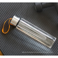 Wholesale OEM custom logo 450ml slim clear glass voss water bottle sport